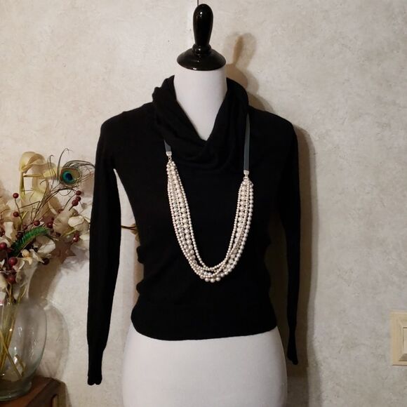 Calvin Klein black cowl neck sweater - Picture 1 of 5